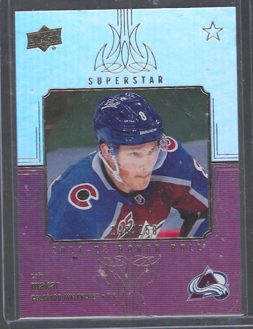 CALE MAKAR 2021 UPPER DECK HONOR ROLL SUPERSTAR SILVER FOIL RAINBOW #D 149/250