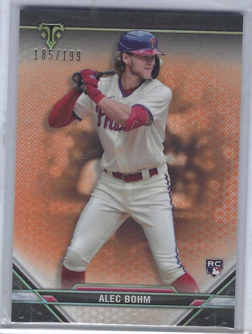 ALEC BOHM 2021 TOPPS TRIPLE THREADS ORANGE ROOKIE RC #D 185/199