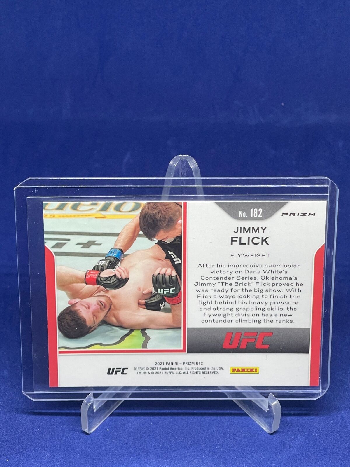 JIMMY FLICK 2021 PANINI PRIZM UFC SILVER PRIZM ROOKIE RC #182