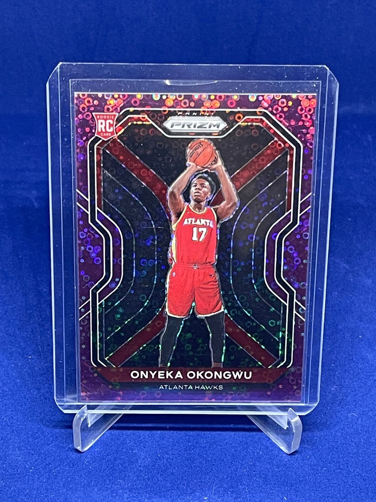ONYEKA OKONGWU 2020-21 PANINI PRIZM PURPLE DISCO PRIZM ROOKIE RC #D 14/75