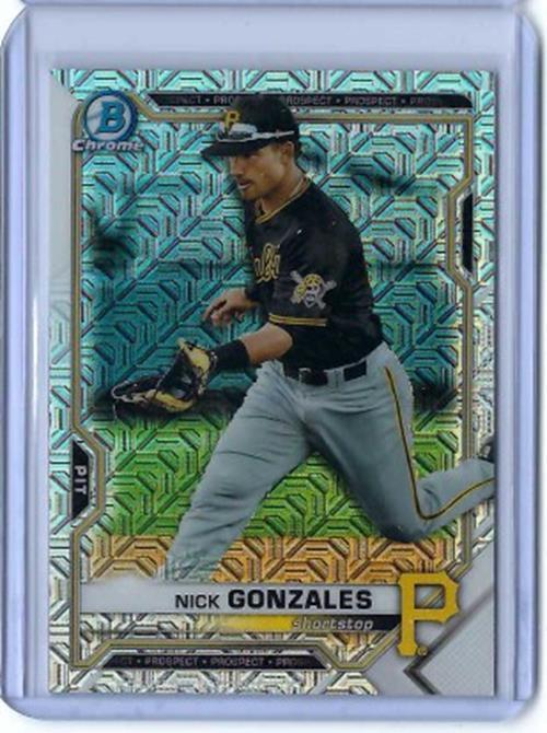 NICK GONZALEZ 2021 TOPPS BOWMAN CHROME MEGA BOX MOJO REFRACTOR PROSPECT #BCP-224