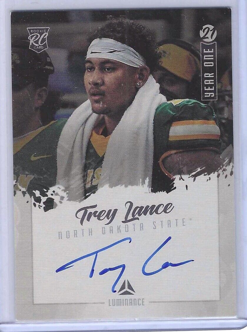 TREY LANCE 2021 PANINI LUMINANCE YEAR ONE ON CARD ROOKIE AUTO RC #YV-TLA