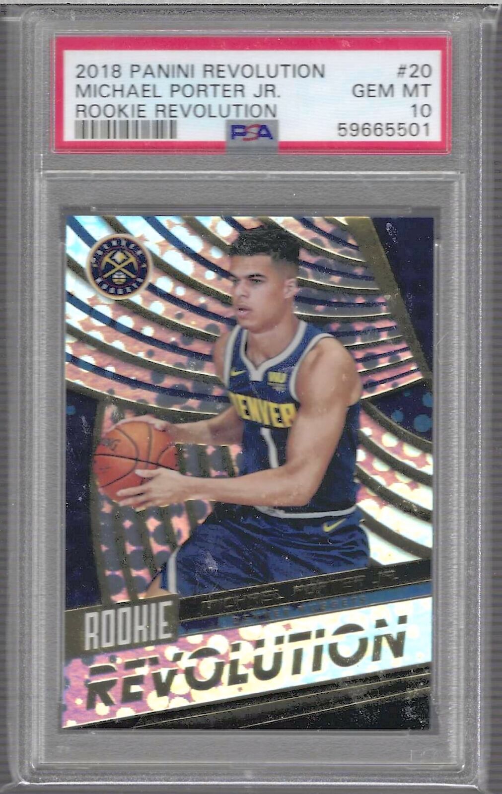 MICHAEL PORTER JR 2018 PANINI REVOLUTION ROOKIE REVOLUTION RC PSA 10 GEM MINT