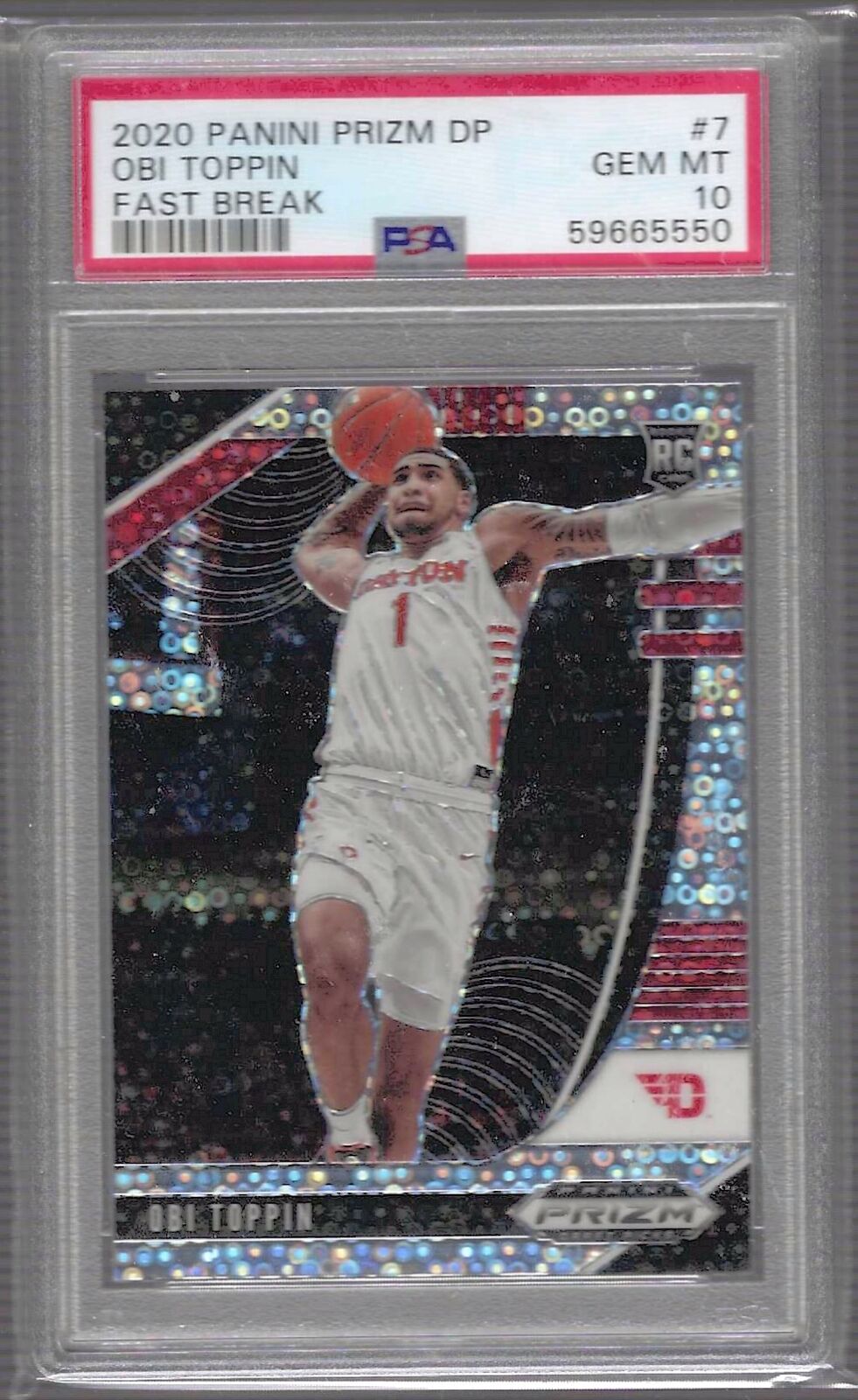 OBI TOPPIN 2020 PANINI PRIZM DRAFT PICKS SILVER DISCO ROOKIE RC PSA 10 GEM MINT
