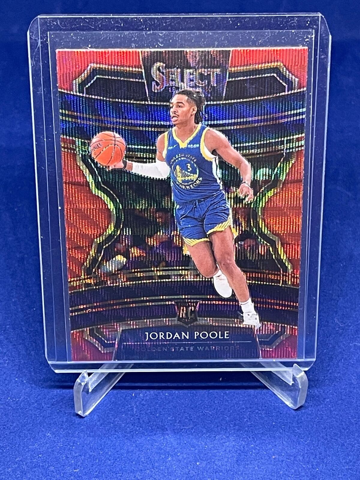 JORDAN POOLE 2019-20 PANINI SELECT CONCOURSE RED WAVE TMALL PRIZM RC #94