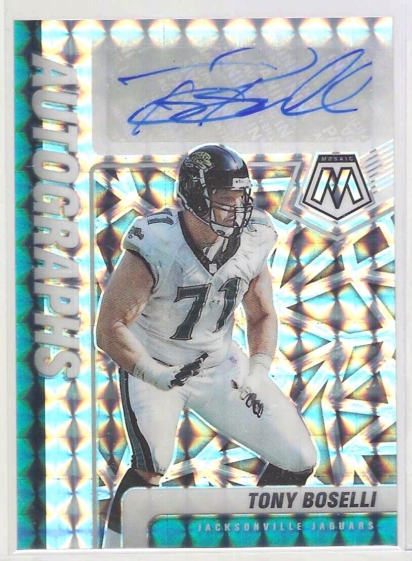 TONY BOSELLI 2021 PANINI MOSAIC SILVER MOSAIC PRIZM AUTO #A-TB