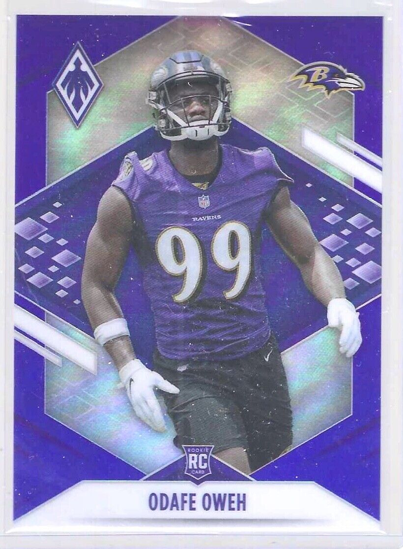 ODAFE OWEH 2021 PANINI PHOENIX PURPLE PRIZM ROOKIE RC #D 23/35