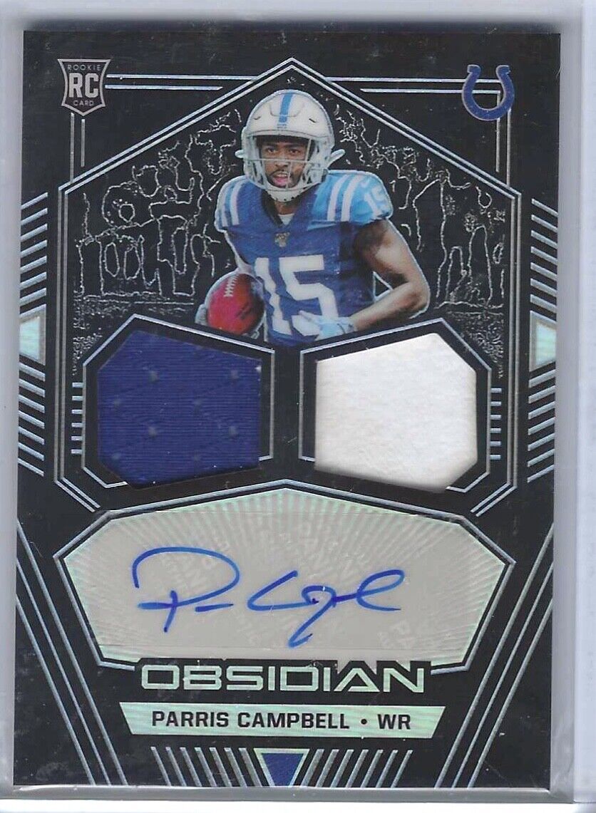 PARRIS CAMPBELL 2019 PANINI OBSIDIAN DUAL PATCH AUTO RC #D 33/150