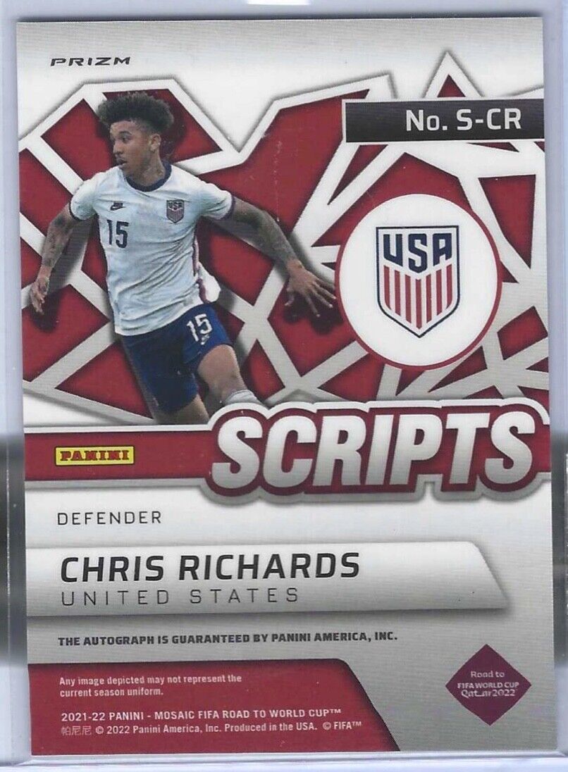 CHRIS RICHARDS 2021-22 PANINI MOSAIC SILVER PRIZM SCRIPTS AUTO #S-CR