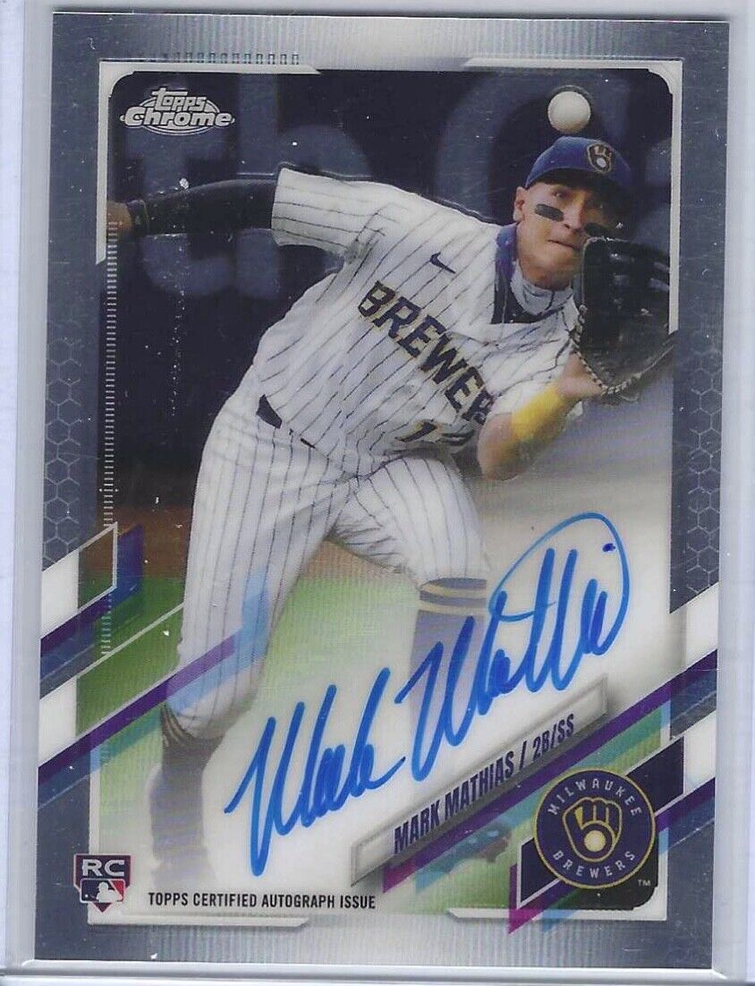 MARK MATHIAS 2021 TOPPS CHROME ROOKIE AUTO RC #RA-MMA