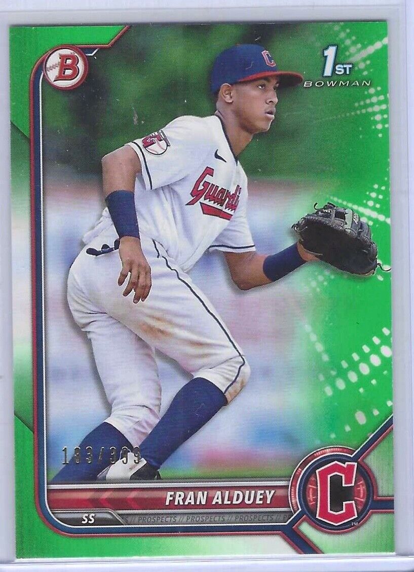 FRAN ALDUEY 2022 BOWMAN GREEN 1ST BOWMAN PROSPECT #D 183/399