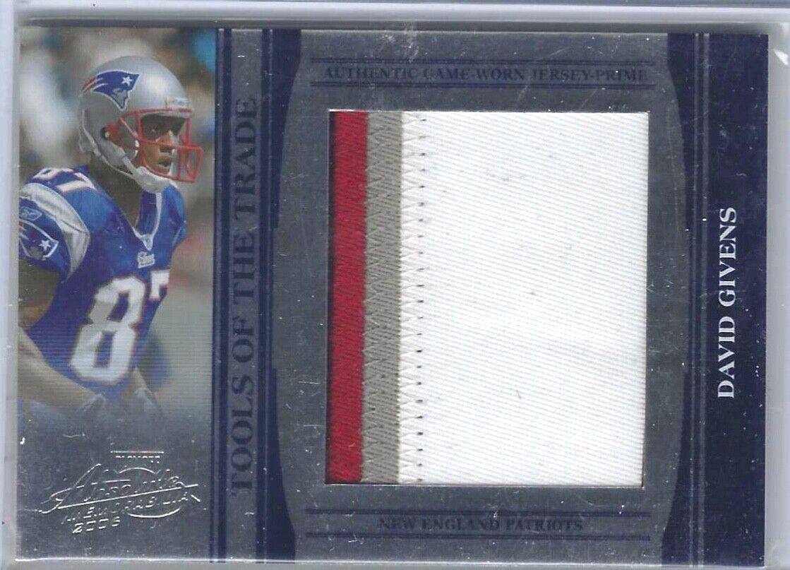 DAVID GIVENS 2006 ABSOLUTE MEMORABILIA TOOLS OF THE TRADE JUMBO PATCH #D 3/5