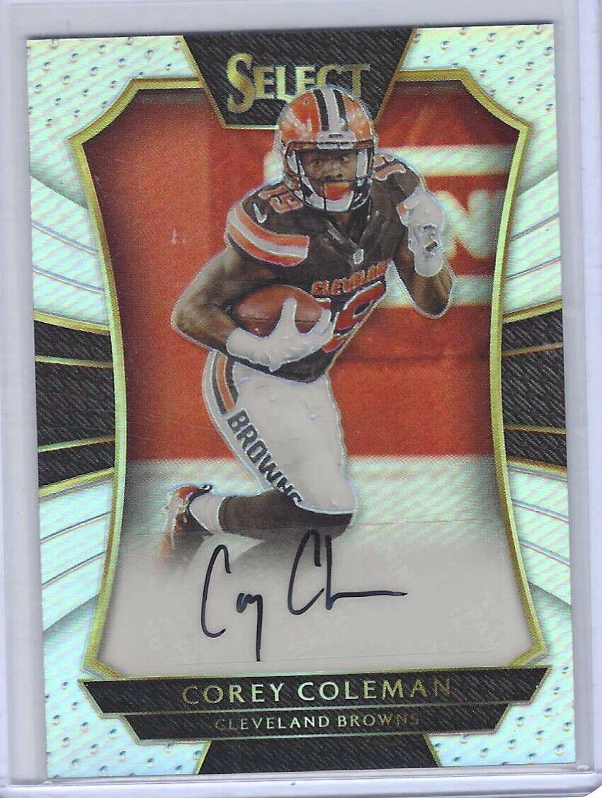 COREY COLEMAN 2016 PANINI SELECT SILVER PRIZM ROOKIE AUTO RC #D /49