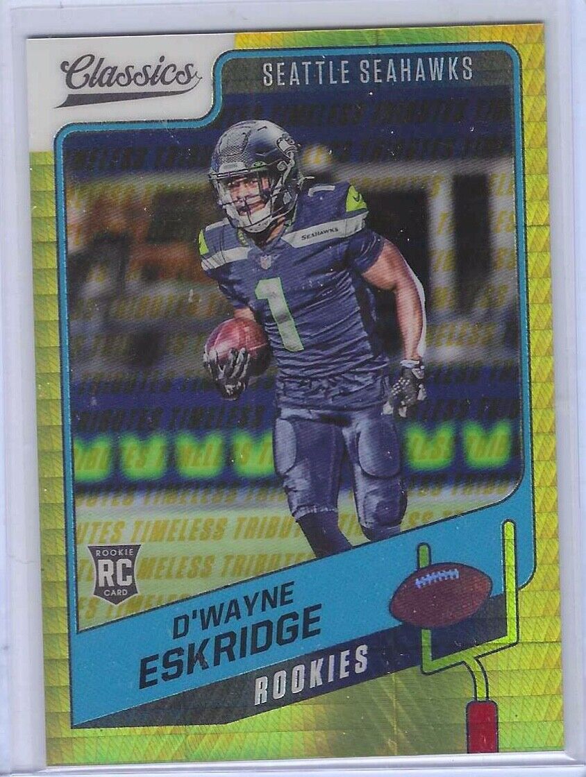 D'WAYNE ESKRIDGE 2021 PANINI CLASSICS TIMELESS TRIBUTES GOLD PRIZM RC #D 97/99