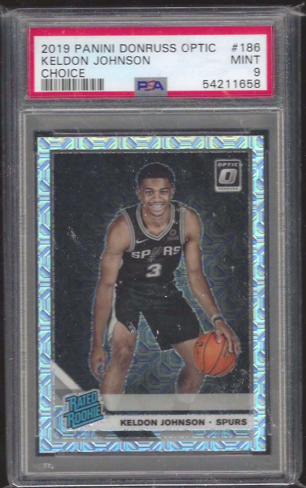 KELDON JOHNSON 2019 PANINI DONRUSS OPTIC SILVER CHOICE HOLO RC PSA 9 MINT