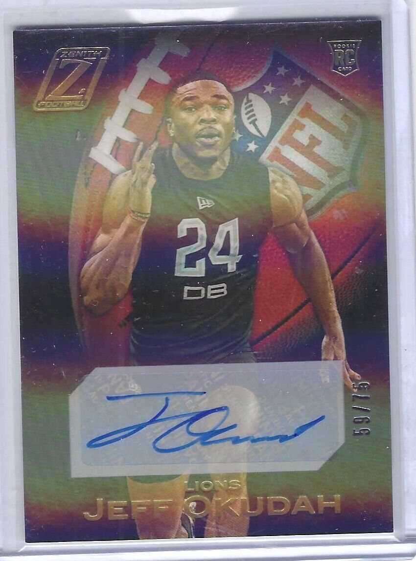 JEFF OKUDAH 2020 PANINI ZENITH FOOTBALL ROOKIE AUTO RC #D 59/75