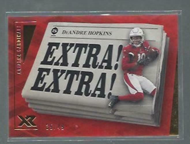 DEANDRE HOPKINS 2021 PANINI XR EXTRA EXTRA ORANGE #D 35/49