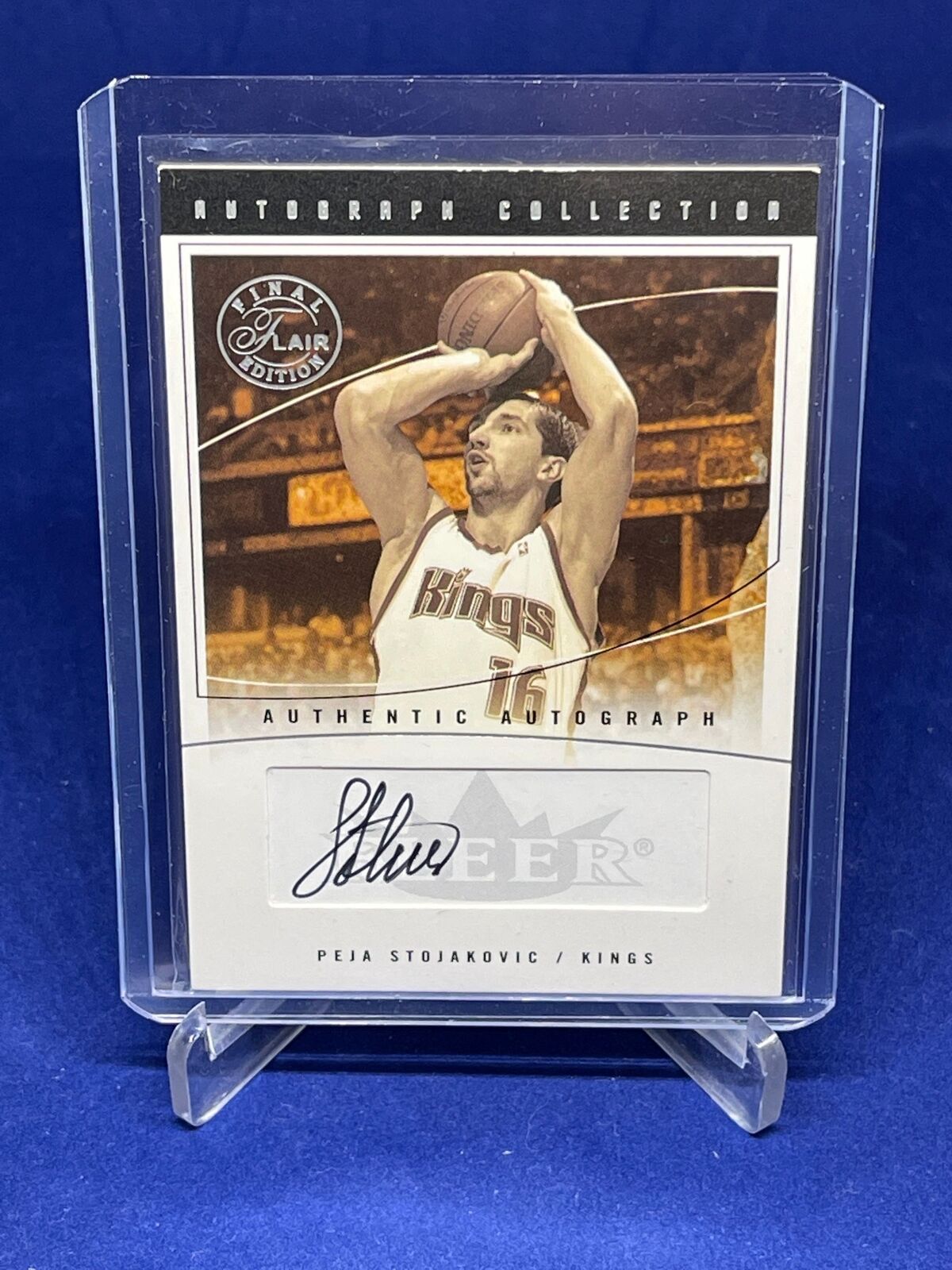 PEJA STOJAKOVIC 2003-04 FLAIR FINAL EDITION AUTOGRAPH COLLECTION AUTO #D 8/100