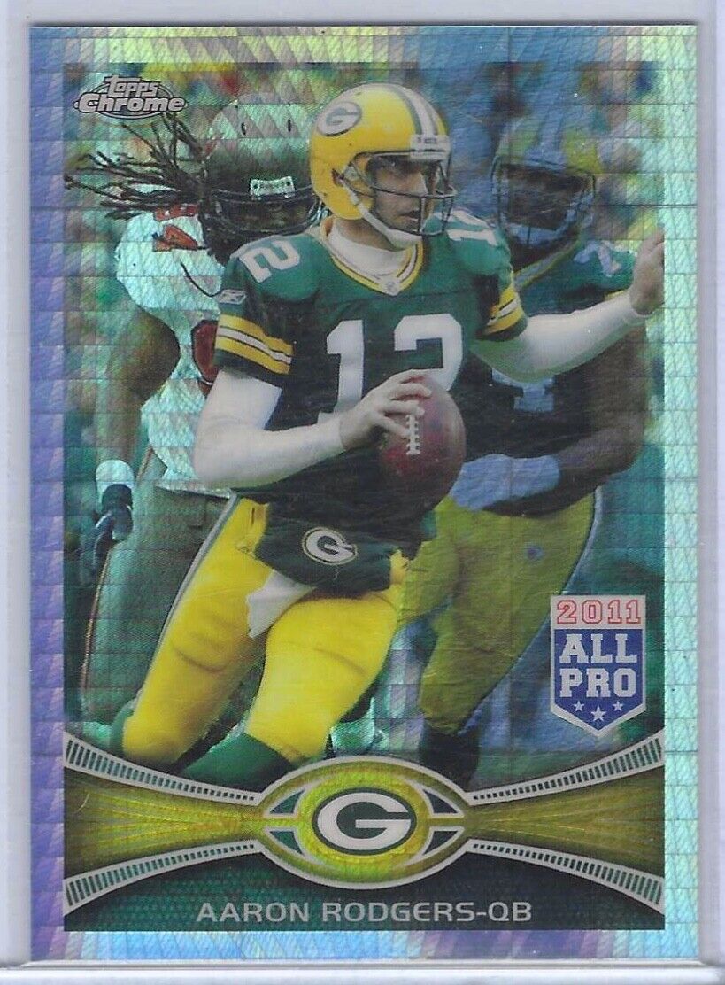 AARON RODGERS 2012 TOPPS CHROME 2011 ALL PRO SILVER PRISM REFRACTOR #D 058/216