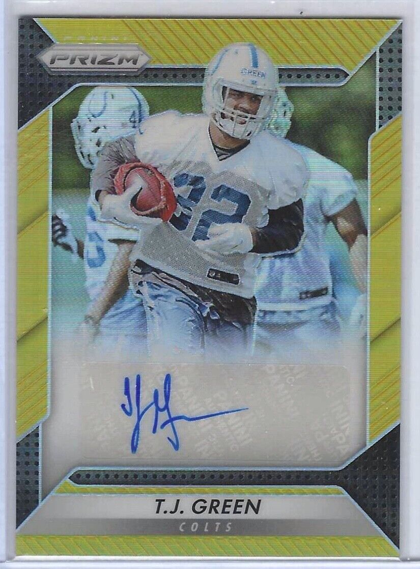 TJ GREEN 2016 PANINI PRIZM GOLD PRIZM ROOKIE AUTO RC #D 05/10
