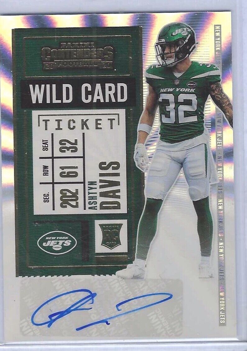 ASHTYN DAVIS 2020 PANINI CONTENDERS WILD CARD TICKET ROOKIE AUTO RC #190