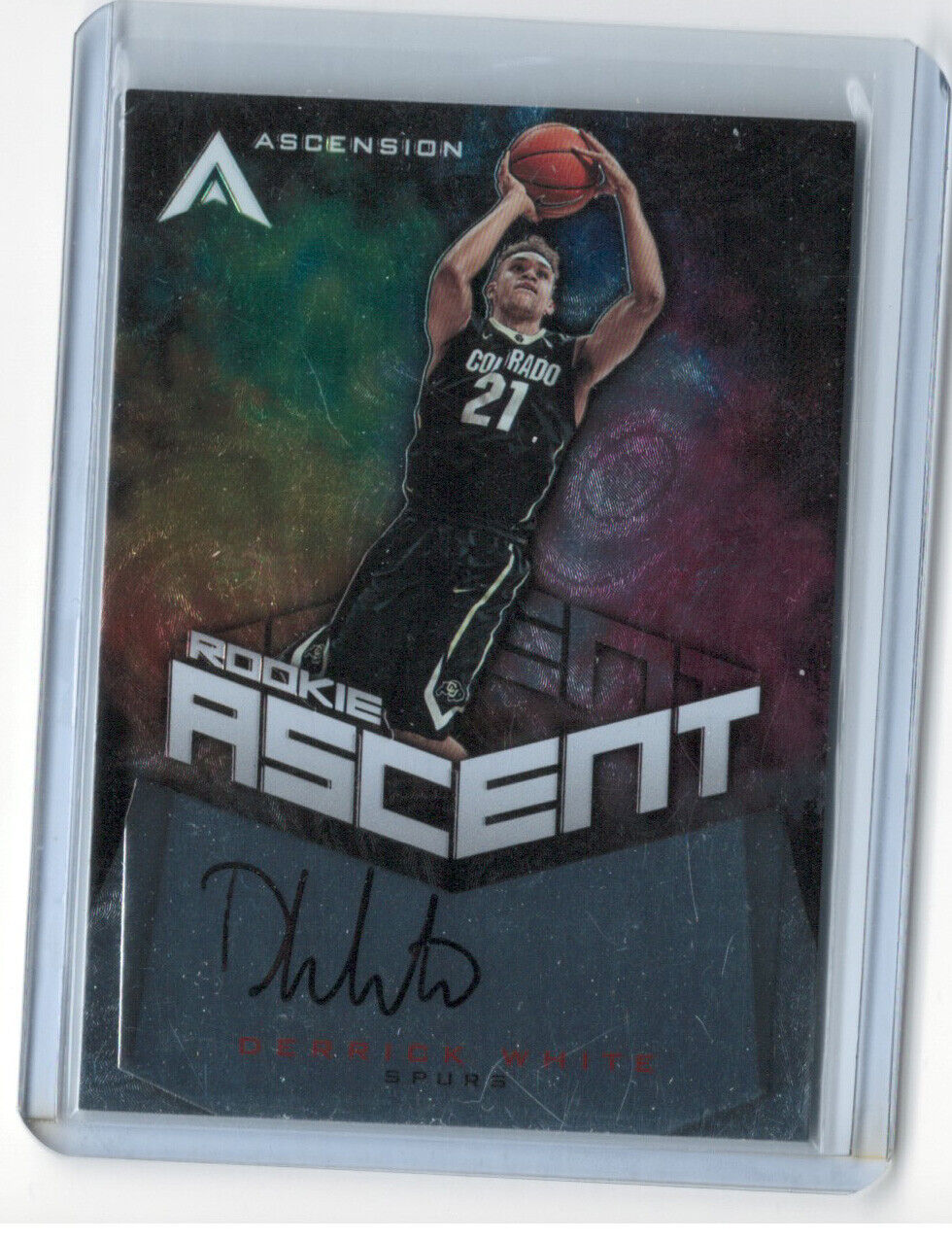 DERRICK WHITE 2017-18 PANINI ASCENSION ROOKIE ASCENT ON CARD AUTO #D 85/299