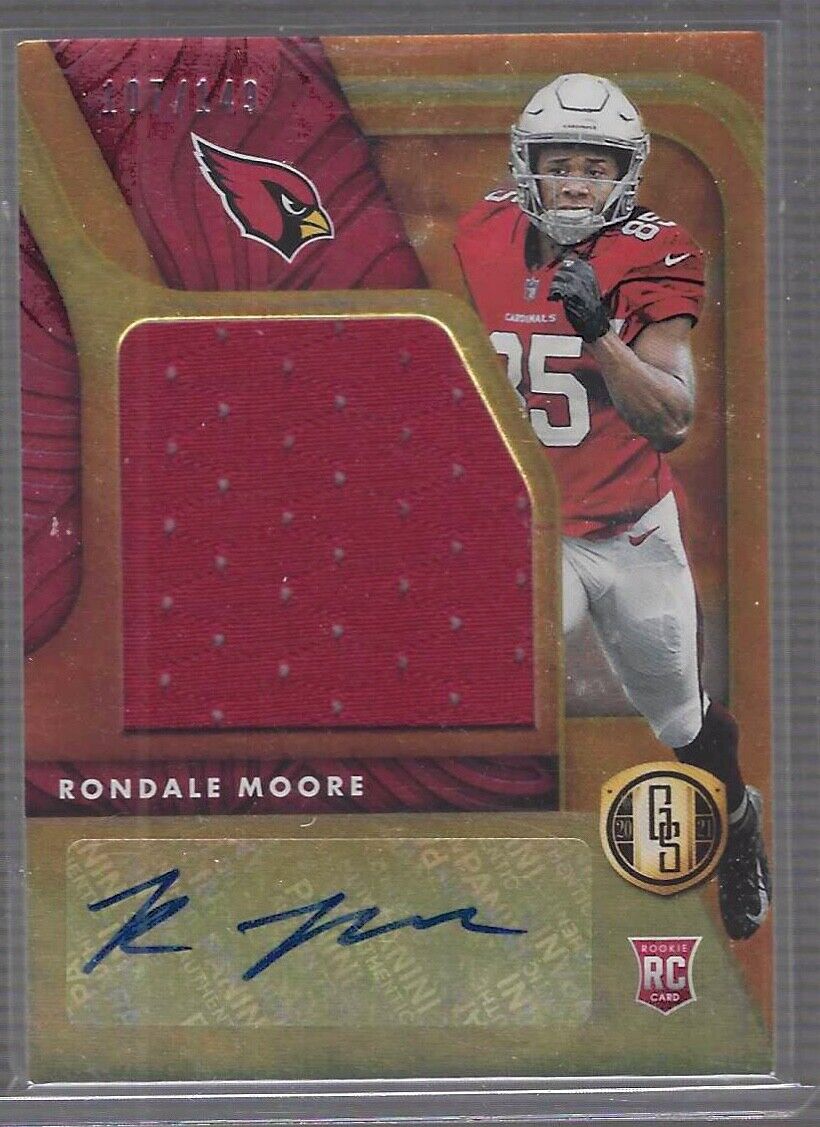 RONDALE MOORE 2021 PANINI GOLD STANDARD ROOKIE JUMBO PATCH AUTO RC #D 107/149