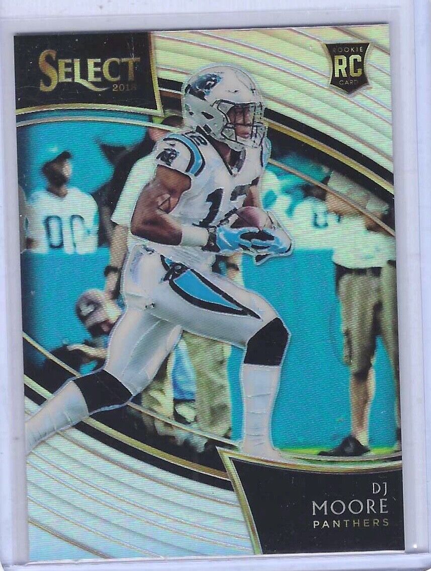 DJ MOORE 2018 PANINI SELECT FIELD LEVEL SILVER PRIZM ROOKIE RC #208