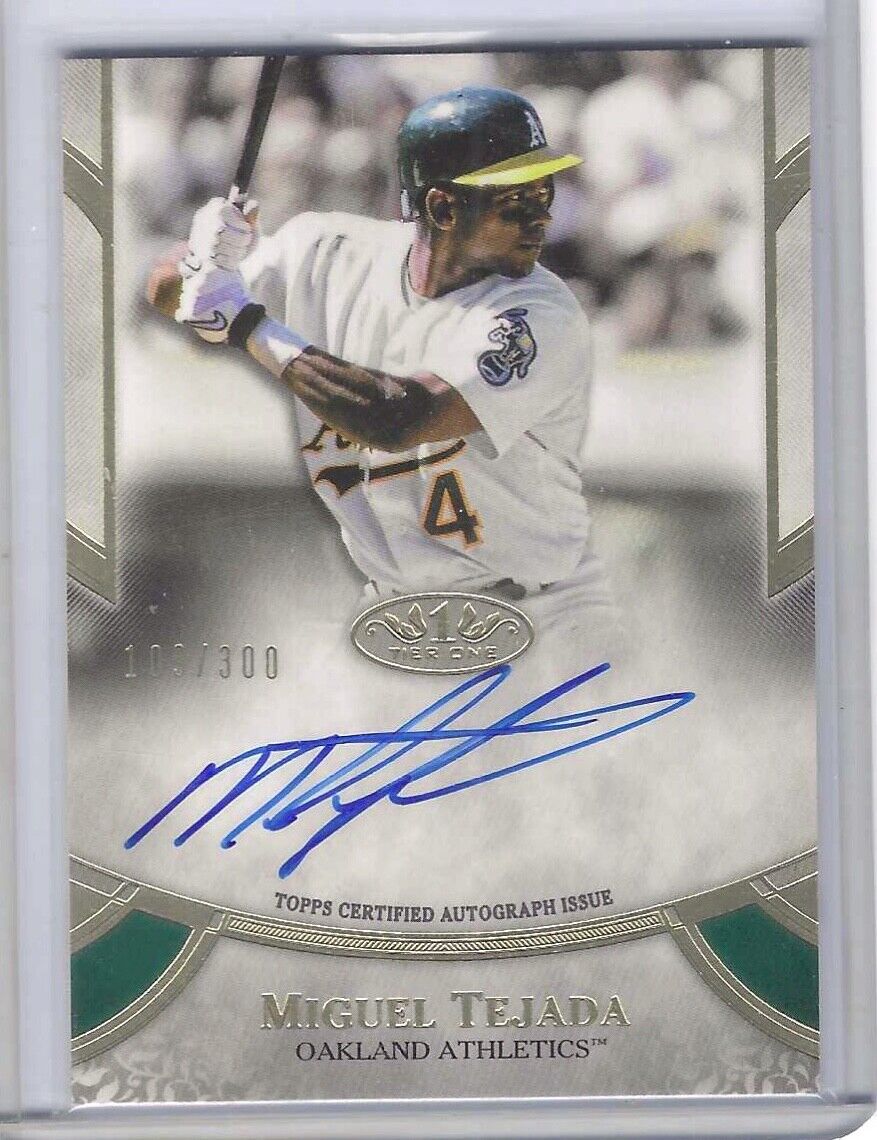 MIGUEL TEJADA 2021 TOPPS TIER ONE PRIME PERFORMERS ON CARD AUTO #D 109/300