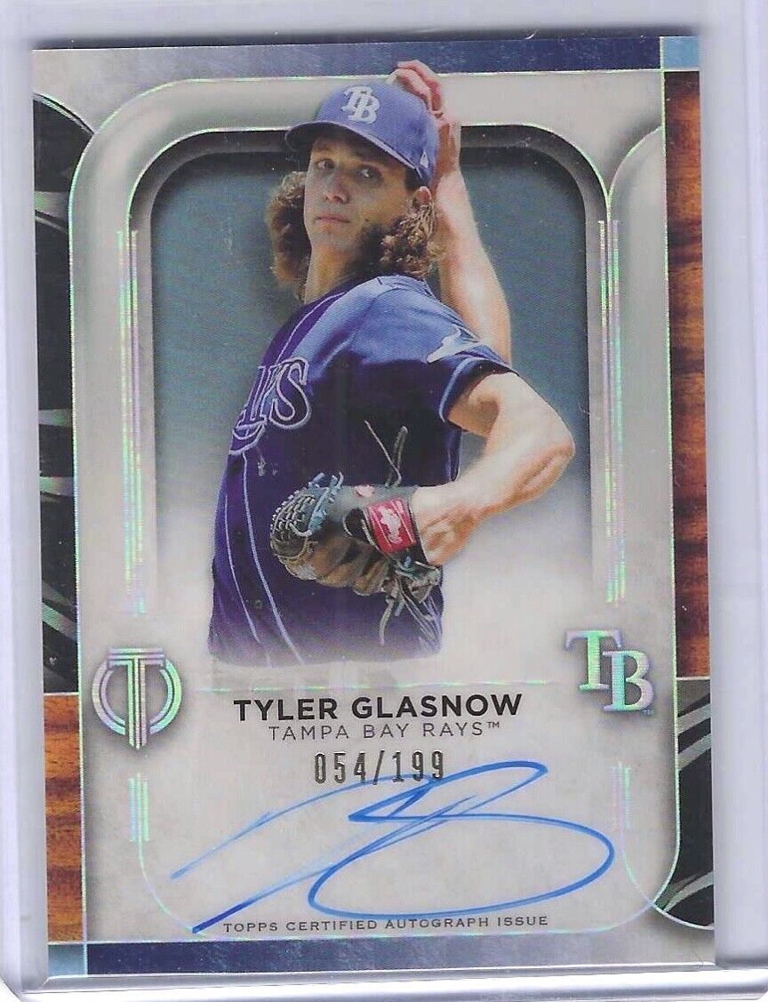TYLER GLASNOW 2022 TOPPS TRIBUTE ON CARD AUTO RC #D 054/199
