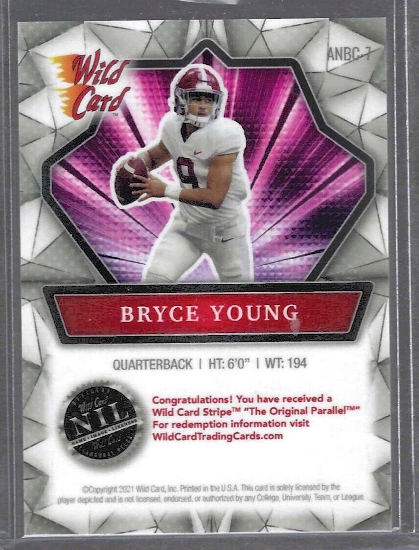 BRYCE YOUNG 2021 WILD CARD ALLUMINATION 50 #D 7/10