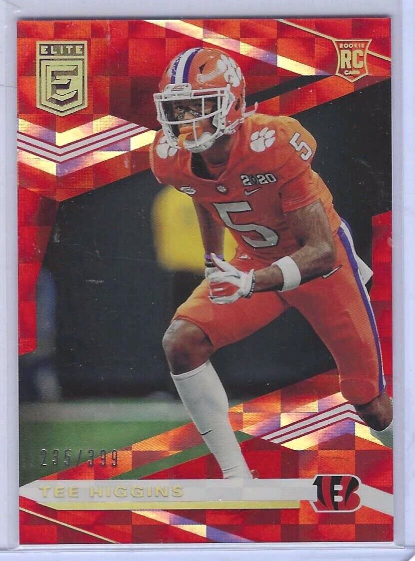 TEE HIGGINS 2020 PANINI DONRUSS ELITE RED CHECKERBOARD ROOKIE RC #D 235/399