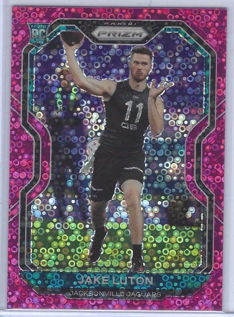 JAKE LUTON 2020 PANINI PRIZM PINK DISCO PRIZM RC #D 03/15