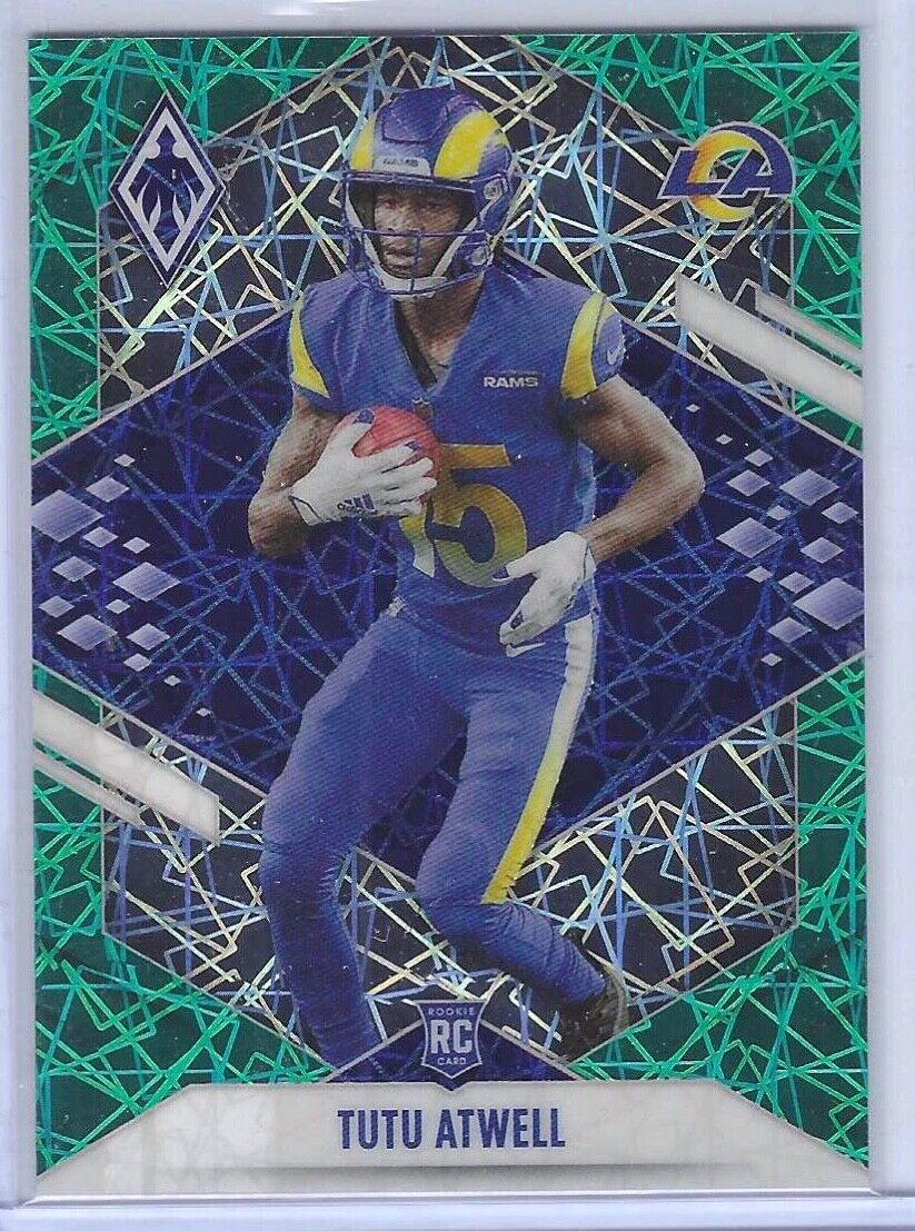 TUTU ATWELL 2021 PANINI PHOENIX GREEN LAZER PRIZM ROOKIE RC #D 21/25