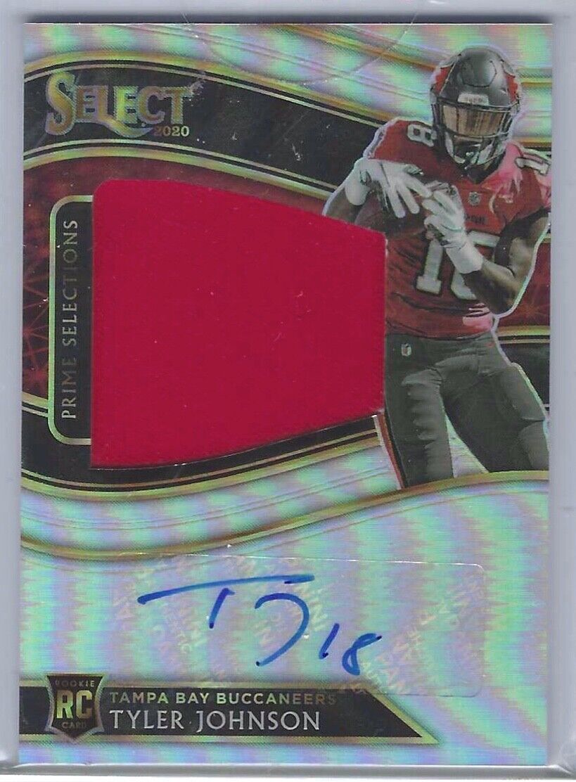 TYLER JOHNSON 2020 PANINI SELECT SILVER PRIZM PRIME SELECTION JERSEY AUTO RC /49