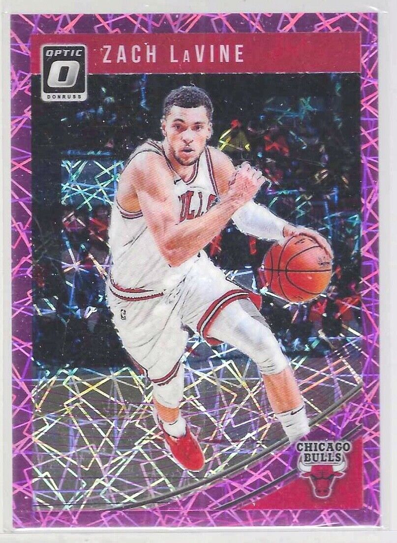 ZACH LAVINE 2018 PANINI DONRUSS OPTIC PINK VELOCITY HOLO PRIZM #D 17/79