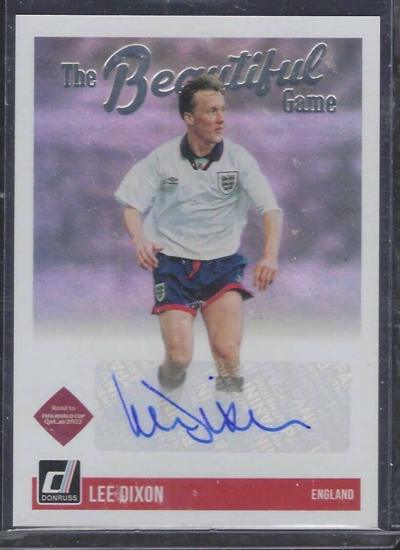LEE DIXON 2021-22 PANINI DONRUSS THE BEAUTIFUL GAME ENGLAND AUTO #BG-LD