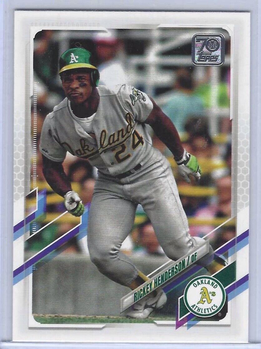 RICKEY HENDERSON 2021 TOPPS SERIES TWO PHOTO VARIATION SSP #613