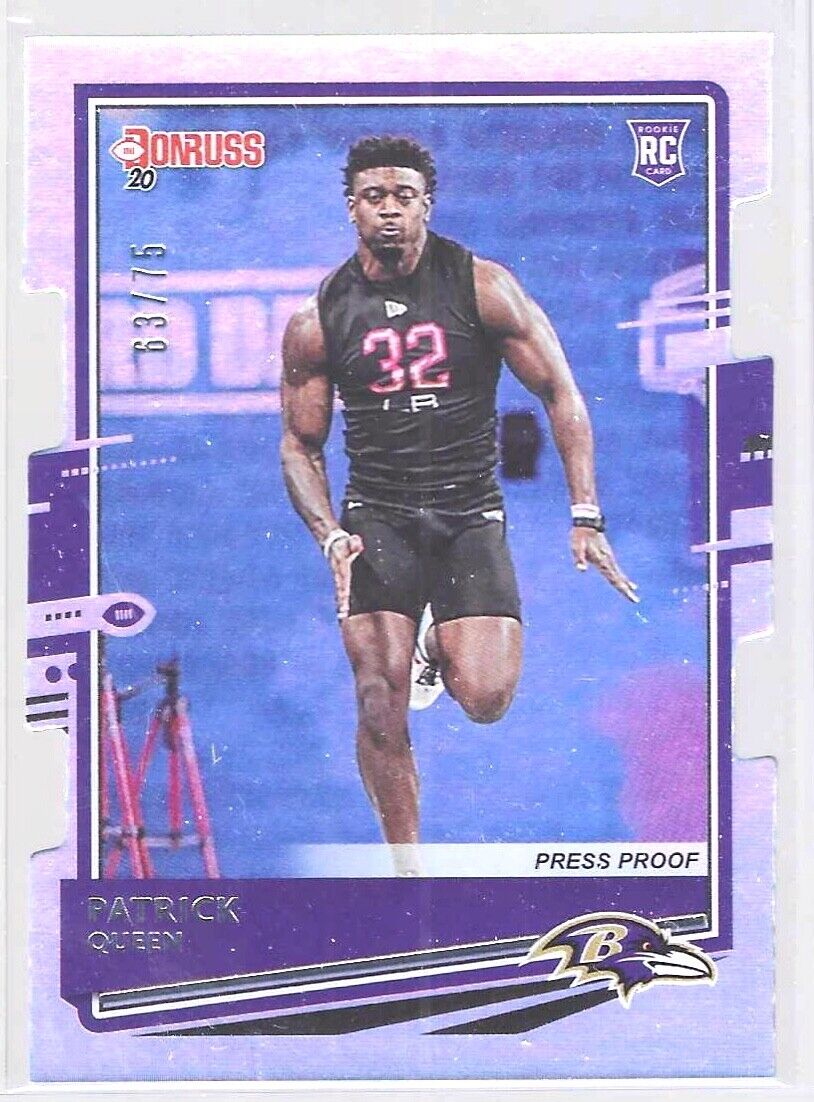 PATRICK QUEEN 2020 PANINI DONRUSS SILVER FOIL PRESS PROOF DIE CUT RC #D 63/75