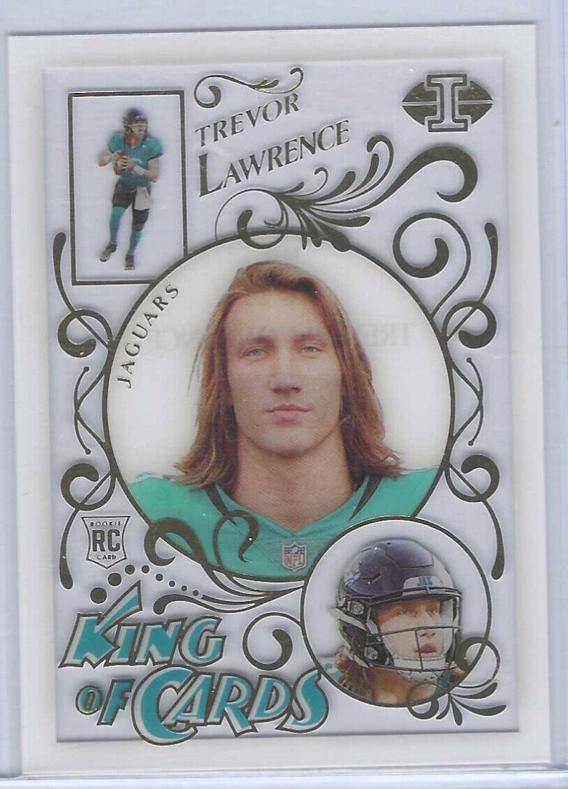 TREVOR LAWRENCE 2021 PANINI ILLUSIONS KING OF CARDS ACETATE RC #KC-11