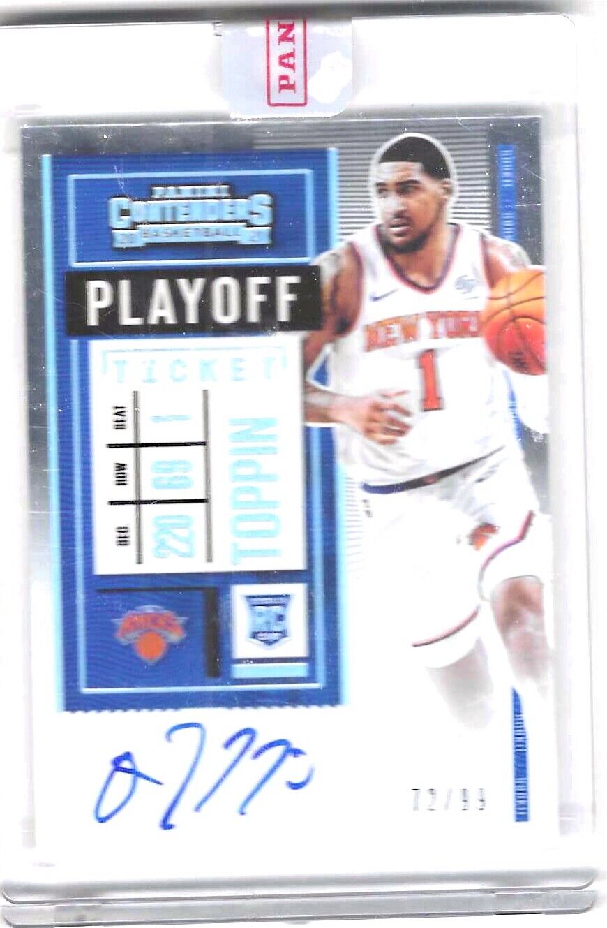 OBI TOPPIN 2020-21 PANINI CONTENDERS PLAYOFF TICKET VARIATION AUTO RC #D 72/99