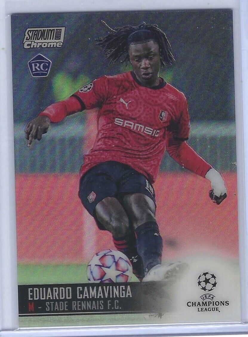 EDUARDO CAMAVINGA 2020-21 STADIUM CLUB CHROME SSP VARIATION REFRACTOR RC #35