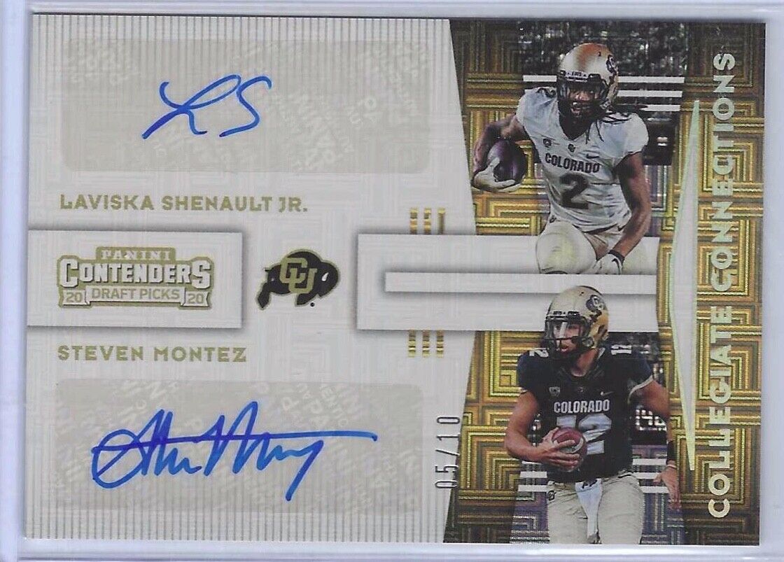 LAVISKA SHENAULT JR STEVEN MONTEZ 2020 CONTENDERS CONNECTIONS AUTO RC #D 5/10