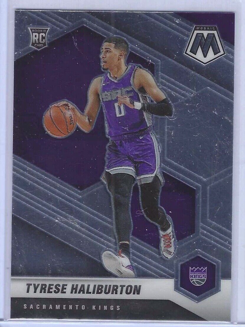 TYRESE HALIBURTON 2020-21 PANINI MOSAIC PHOTO VARIATION SP ROOKIE RC #204