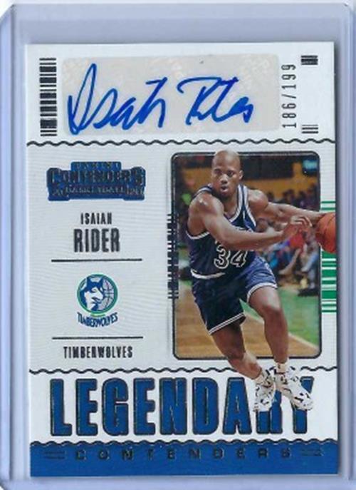 ISAIAH RIDER 2020-21 PANINI CONTENDERS LEGENDARY CONTENDERS AUTO #D 186/199