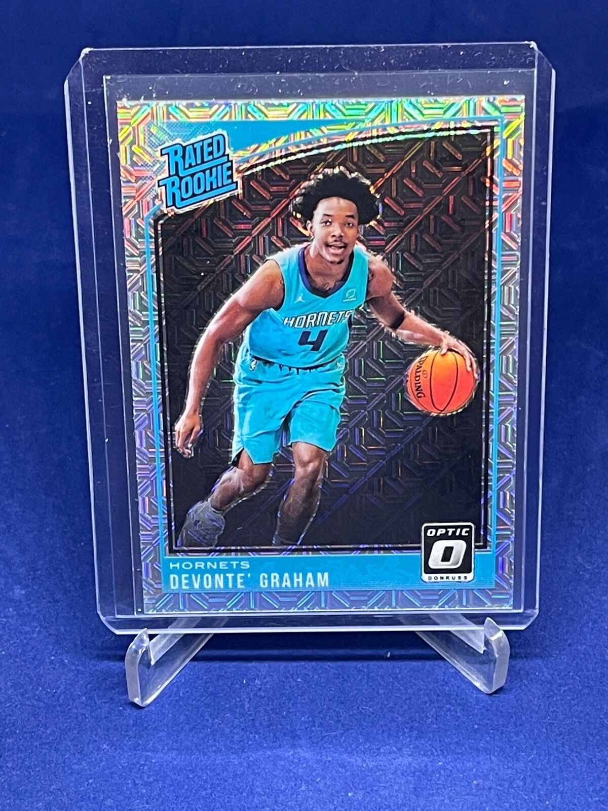 DEVONTE GRAHAM 2018-19 PANINI DONRUSS OPTIC RATED ROOKIE CHOICE HOLO RC #189