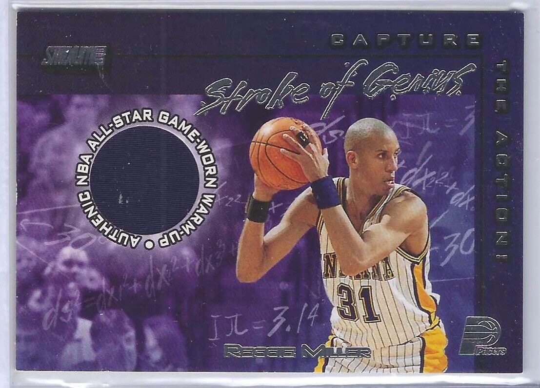 REGGIE MILLER 2001 TOPPS STADIUM CLUB STROKE OF GENIUS JERSEY #SG-RM
