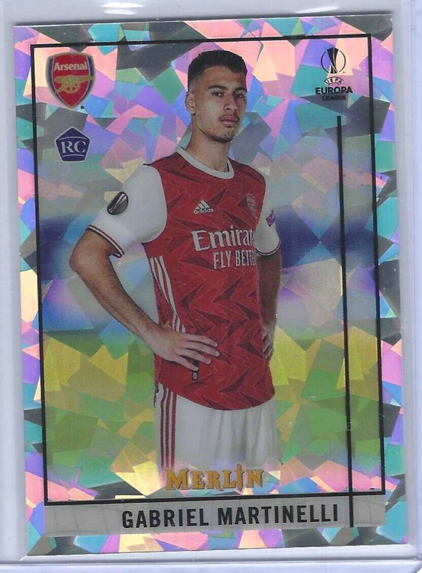 GABRIEL MARTINELLI 2020-21 TOPPS MERLIN ATOMIC CRACKED ICE REFRACTOR RC #D /250