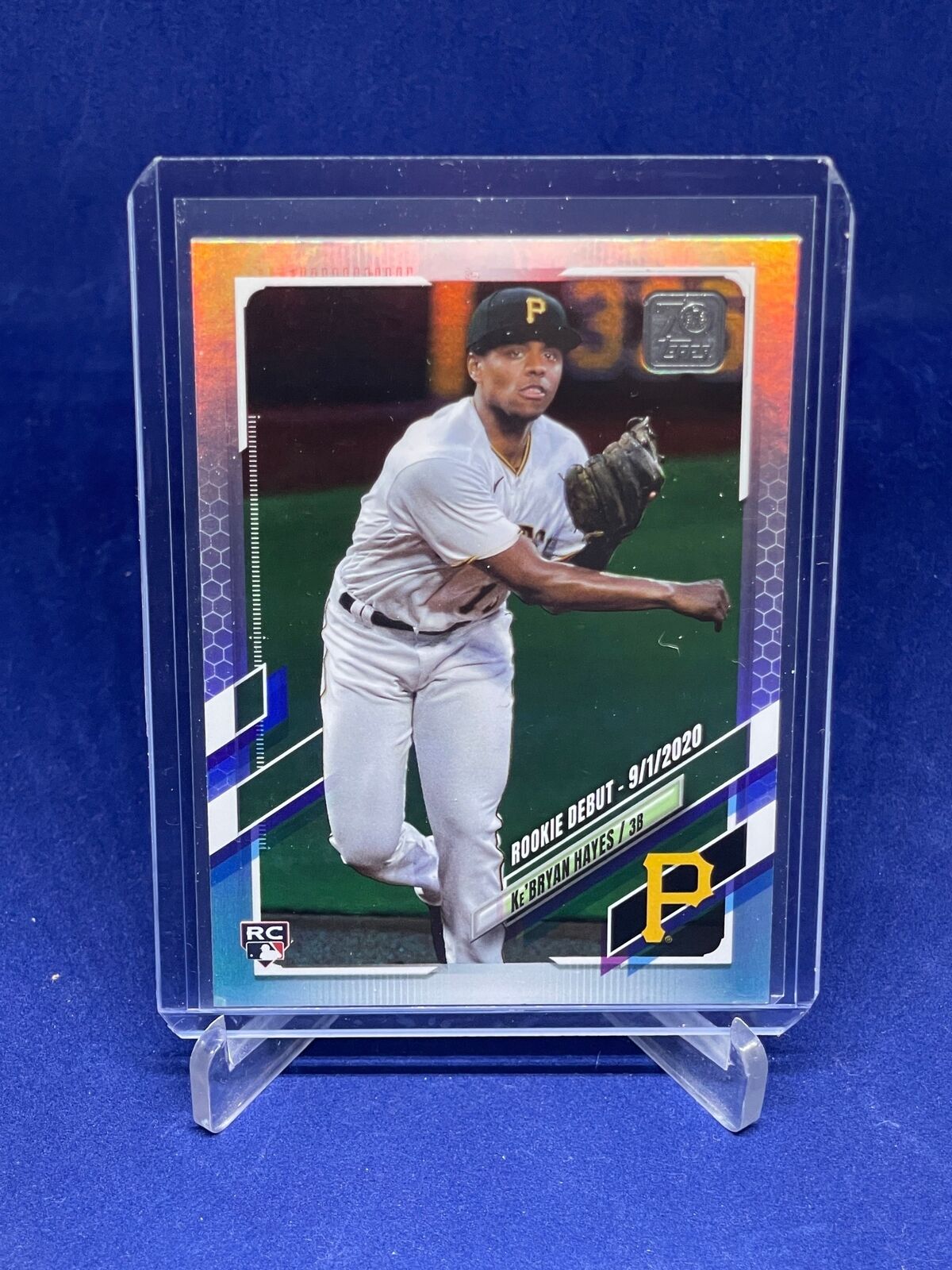 KE'BRYAN HAYES 2021 TOPPS UPDATE SERIES RAINBOW FOIL ROOKIE RC