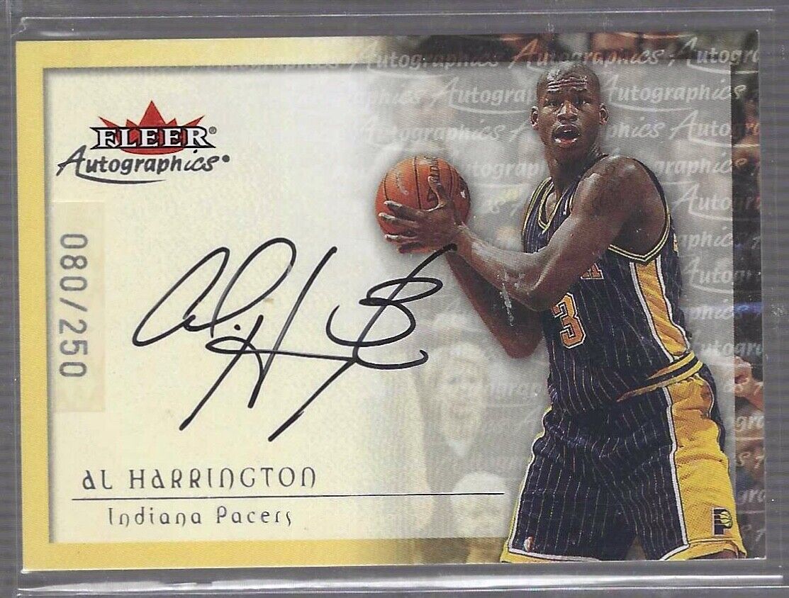 AL HARRINGTON 2000 FLEER SKYBOX AUTOGRAPHICS SILVER ON CARD AUTO #D 080/250